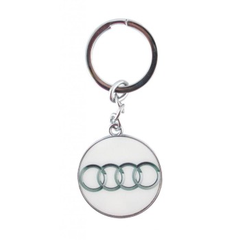 Автомобилен метален ключодържател - кръгла емблема на AUDI