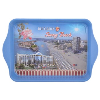 Сувенирна метална табла с изобразени хотели от Слънчев бряг