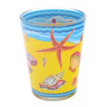 Сувенирна чаша за шот, декорирана с морски мотиви