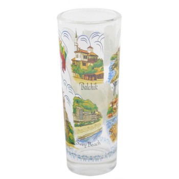 Сувенирна чаша за шот - забележителности от Баличик, Варна, Златни пясъци, Созопол, Слънчев  браяг и Несебър