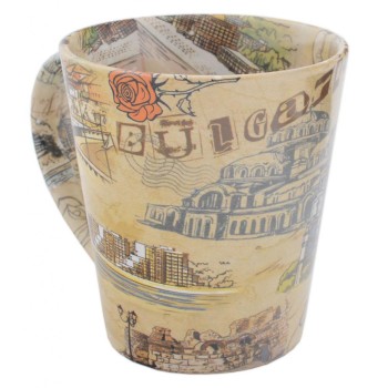 Сувенирна керамична чаша - забележителности от Варна и Несебър