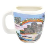 Сувенирна чаша с магнит, декорирана със забележителности от Несебър, Приморско, Слънчев бряг и Созопол