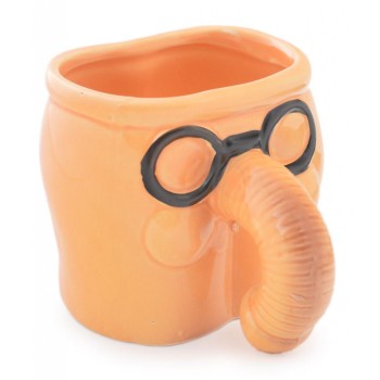 Забавна чаша във формата на мъжки атрибут с черни очила