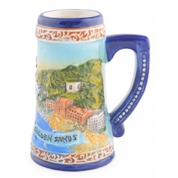 Сувенирна керамична чаша с релефни забележителности от Варна и Златни пясъци