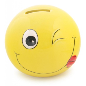 Декоративна фигурка - касичка - топка усмивка