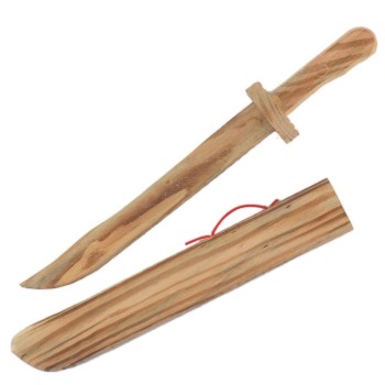 Сувенирен меч с кания, изработен изцяло от дърво