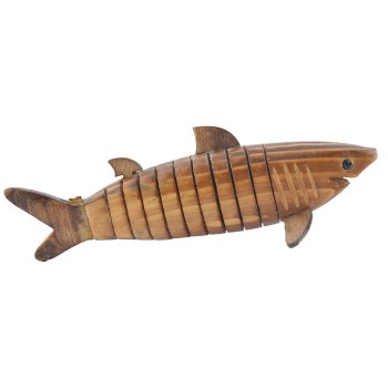Сувенирна фигурка - акула гъвкава, изработена изцяло от дърво