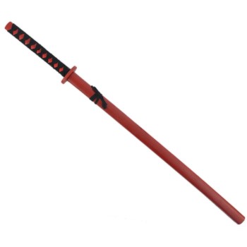 Сувенирен самурайски меч с кания - червен