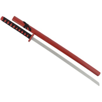 Сувенирен самурайски меч с кания - червен