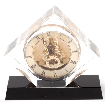 Елегантен настолен часовник от стъкло, подходящ за офиса или дома