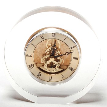 Елегантен настолен часовник от стъкло, подходящ за офиса или дома