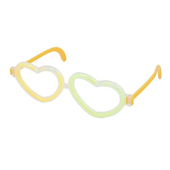 Светещи карнавални очила с формата на сърце