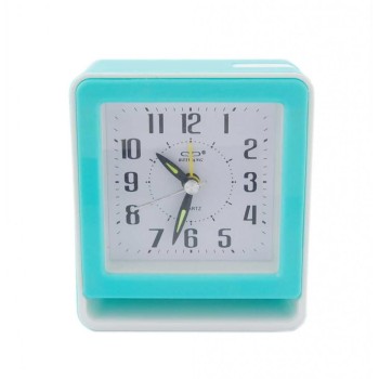 Настолен часовник - будилник с цветна рамка, изработен от PVC материал