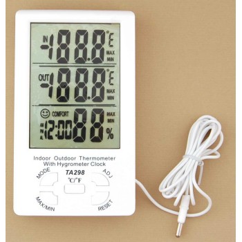 Дигитален термометър с влагометър с външен сензор