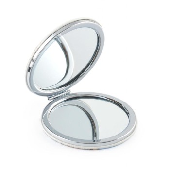 Сувенирно джобно огледало без закопчалка, декорирано с изгледи от Несебър 