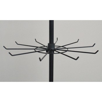 Стелаж метал тип въртележка на седем етажа - черен