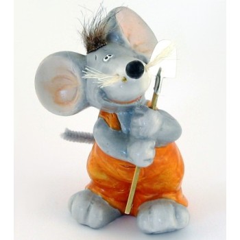 Декоративна керамична фигурка - мишка