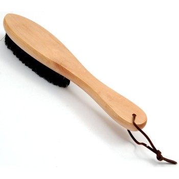 Домакински прибор - четка за почистване на дрехи с дървена дръжка и мек PVC косъм
