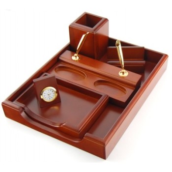 Луксозен дървен комплект за бюро от пет части