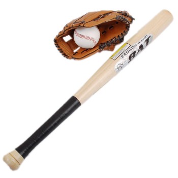 Комплект за бейзбол - бата, ръкавица и топка