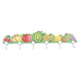 Декоративна цветна закачалка с 6 куки, изработена от PVC материал - плодчета