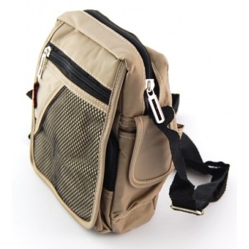 Мъжка чанта текстил за рамо, с регулируема дължина на презрамката, джобове и цип