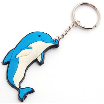 Сувенирен цветен ключодържател - делфин - 5см