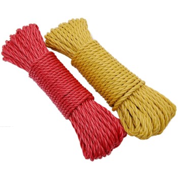 Въже за простиране на дрехи, изработено от усукани синтетични влакна