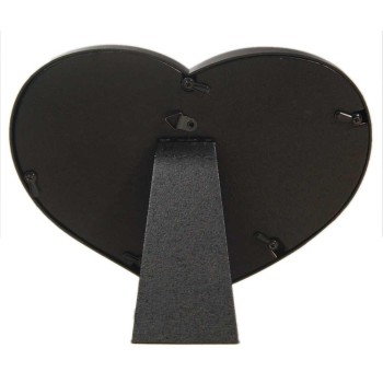 Стилна черна рамка за снимки във формата на сърце