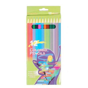 Комплект от 12 броя цветни моливи 