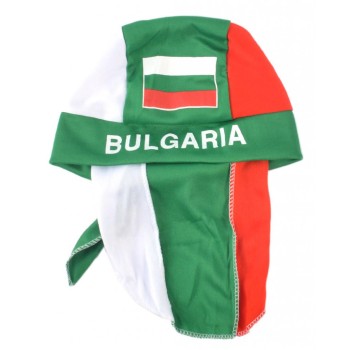 Ефектна кърпа за глава с цветовете на българския трикольор