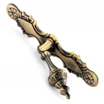 Декоративна метална дръжка, цвят - старо злато
