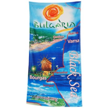 Сувенирна плажна хавлия със снимки от българското черноморие