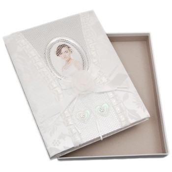 Луксозен сватбен фотоалбум с декорации за 100 снимки в красива кутия без капак