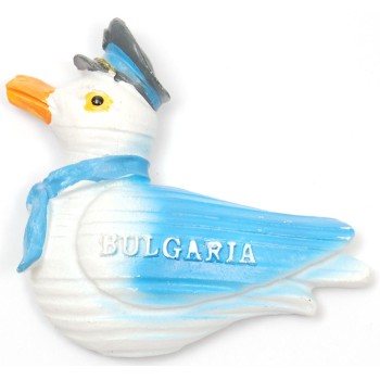 Декоративна фигурка с магнит - чайка с надпис България