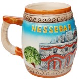 Сувенирна релефна чаша от порцелан - Несебър