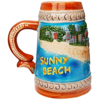 Сувенирна релефна чаша от порцелан - Слънчев бряг