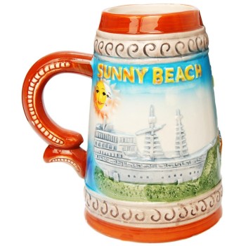 Сувенирна релефна чаша от порцелан - Слънчев бряг