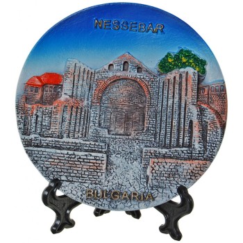 Релефна сувенирна чинийка - митрополия в Несебър