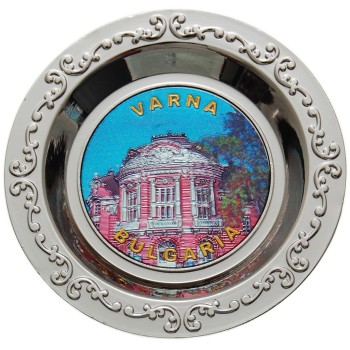 Сувенирна метална чинийка с магнит