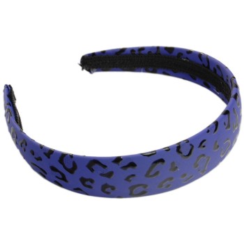 Диадема с широка PVC основа облечена в имитация на леопардова кожа