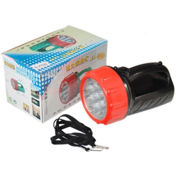 Диоден акумулаторен фенер с два режима на светене и удобна ръкохватка - 13 диода