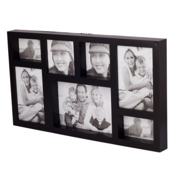 Красива мултирамка за 7 снимки, изработена от PVC материал и фронт стъкло