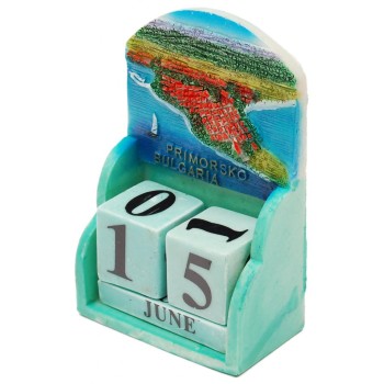 Сувенирен декоративен календар с релеф на Приморско