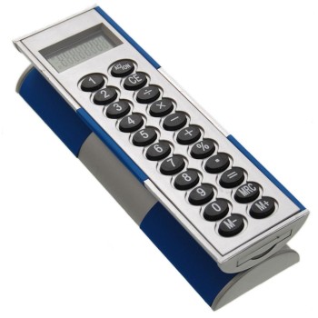 Нестандартен електронен калкулатор с капак и химикал
