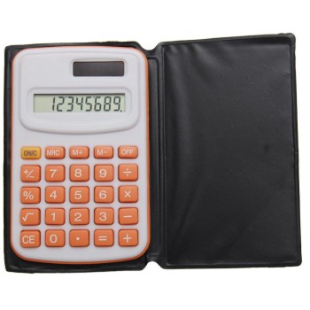 Електронен калкулатор с кожен калъф
