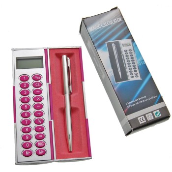 Нестандартен електронен калкулатор с капак и химикал
