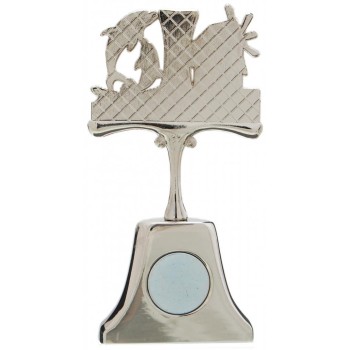 Сувенирна камбанка с магнит и декорация - два делфина и мелницата в Несебър