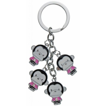 Сувенирен метален ключодържател - четири маймунки