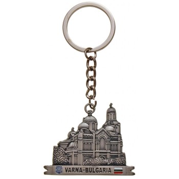 Сувенирен метален ключодържател - макет на Варненската катедрала